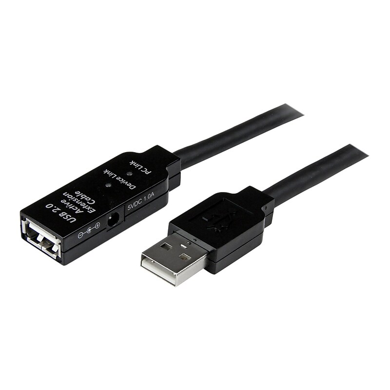 StarTech 16.4' USB 2.0 Male to Female Extension Cable, Black image 1