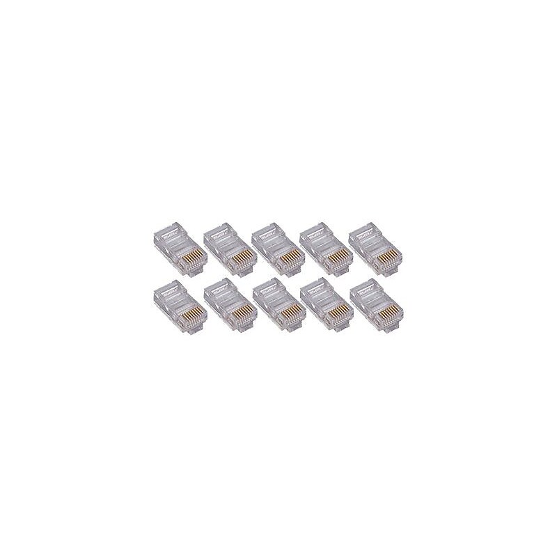 4XEM™ Cat5e RJ45 4 Plugs Round Solid Stranded Conductor, 50/Pack image 1