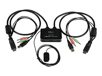 StarTech 2-Port USB HDMI Cable USB Powered KVM Switch With Audio and Remote Switch, Black Simolary simolary.com 6