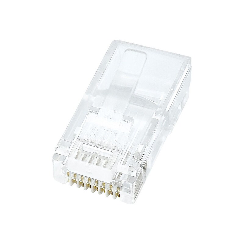 Belkin® Cat 5e RJ45 Male Network Connector, Clear image 1