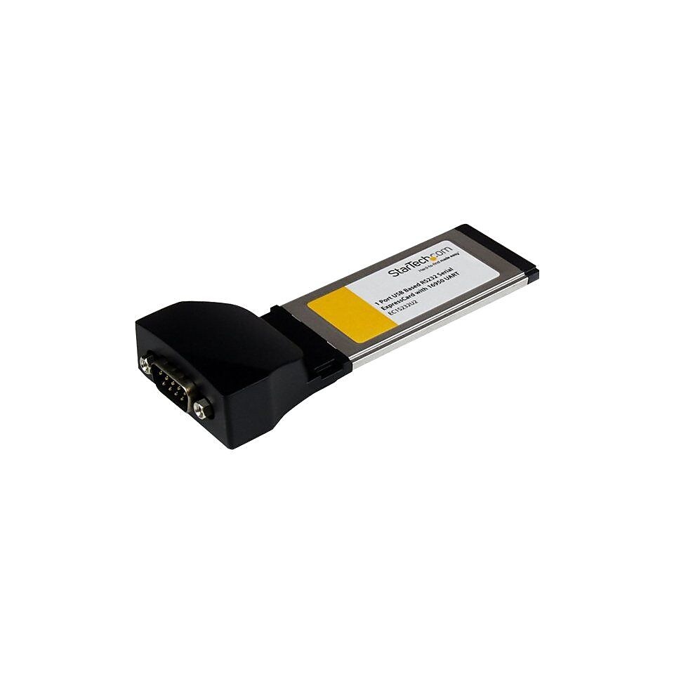 StarTech EC1S232U2 1 Port ExpressCard to RS232 DB9 Serial Adapter Card