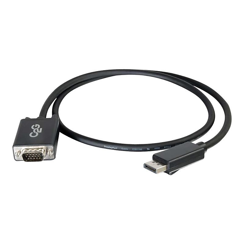 C2G 54331 3' DisplayPort to VGA Adapter Cable, Black image 1