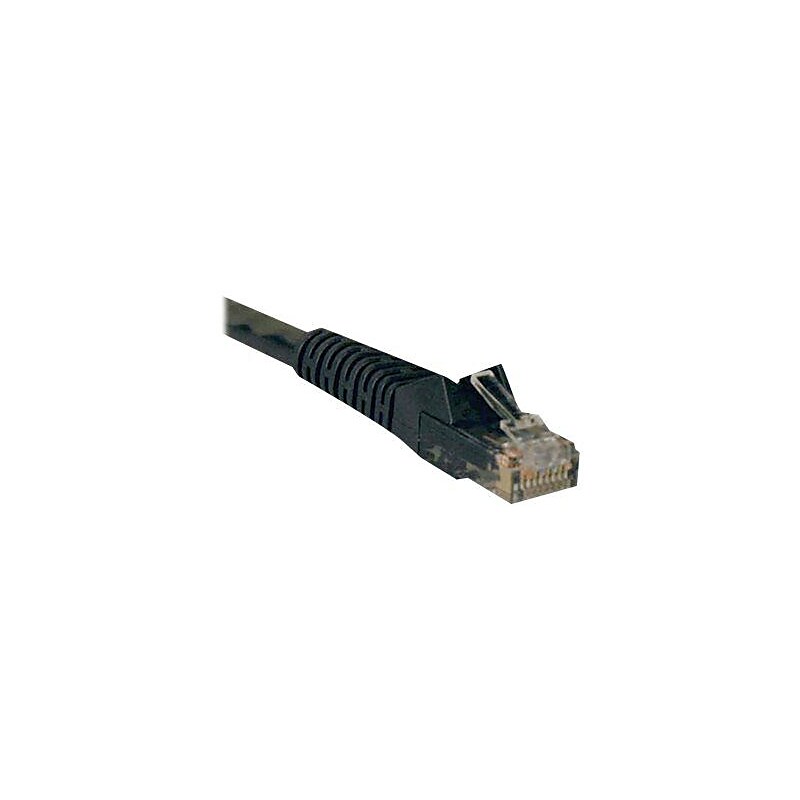N201-001-BK 1ft Cat6 Gigabit Snagless Molded Patch Cable RJ45 M/M Black, 1' image 1