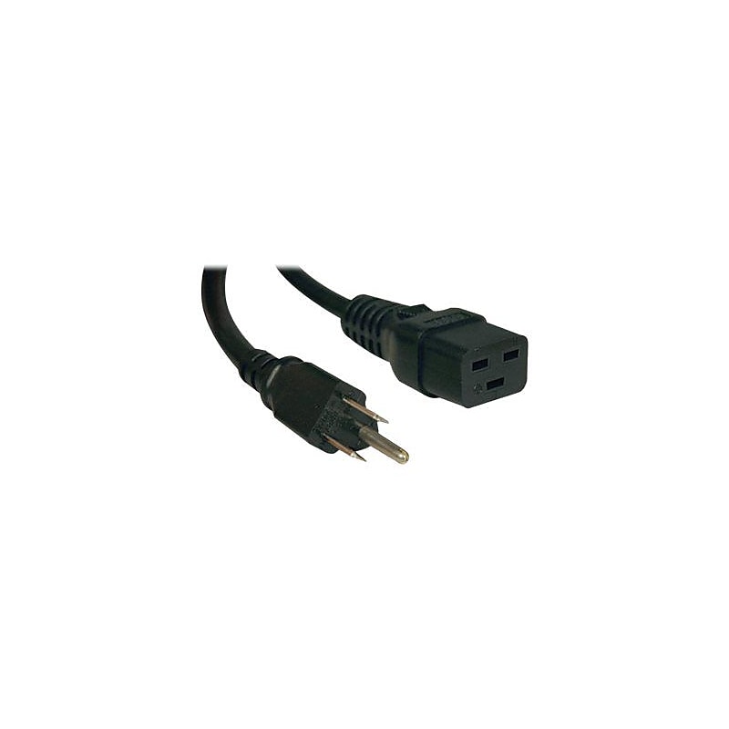 Tripp Lite 10' C19 to NEMA 5-15P Power Cable, Male to Female, Black (P034-010) image 1