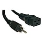 Tripp Lite 10' C19 to NEMA 5-15P Power Cable, Male to Female, Black (P034-010)~#|#~m001395469_sc7