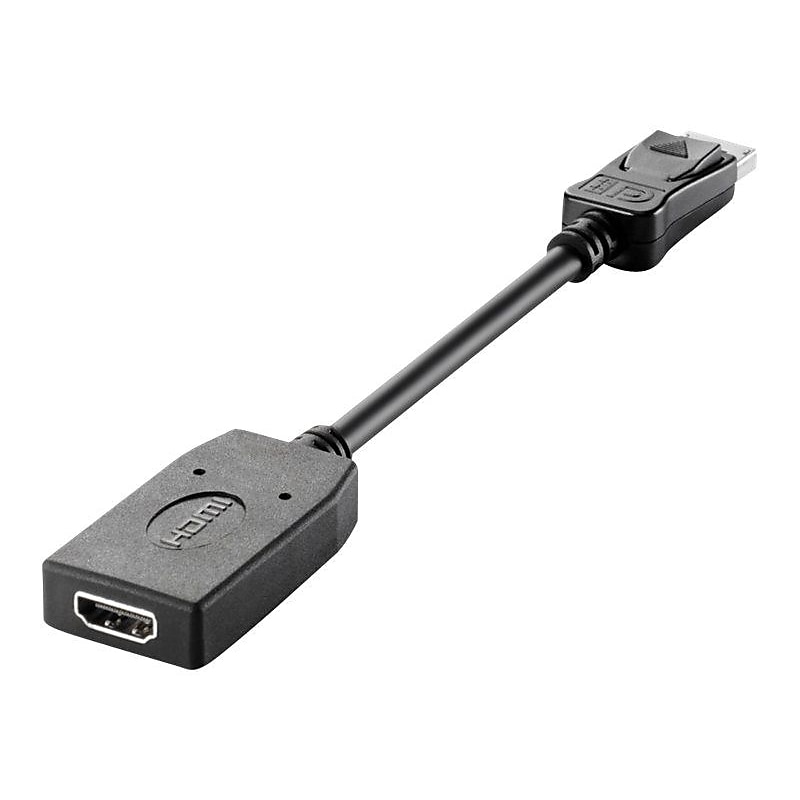 HP NSP 8" Display Port to HDMI Audio/Video Adapter, Black (F3W43AA) image 1