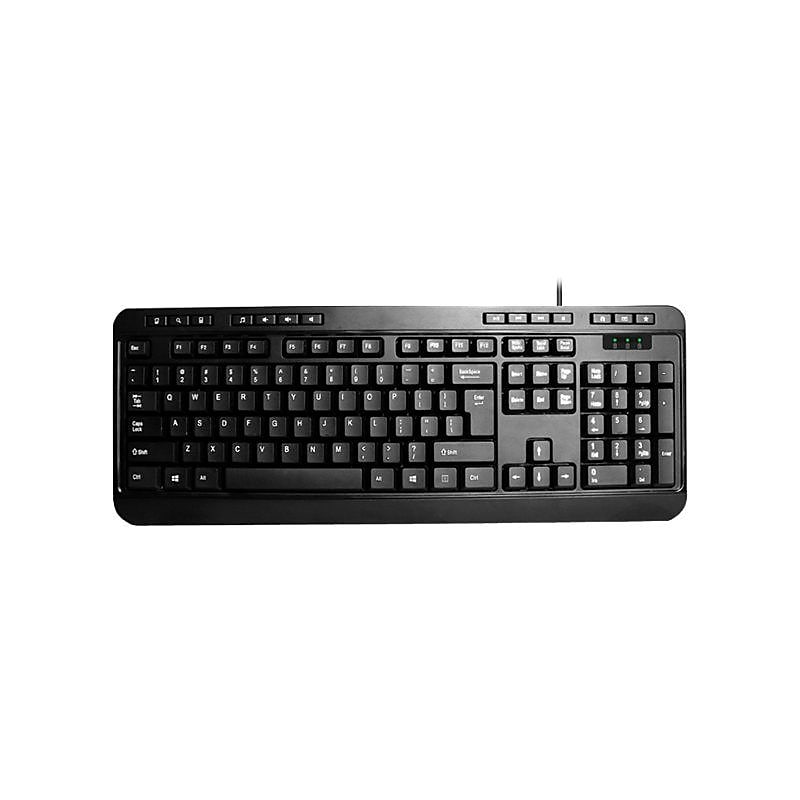 Adesso Multimedia Desktop Wired Keyboard, Black (AKB-132UB) image 1