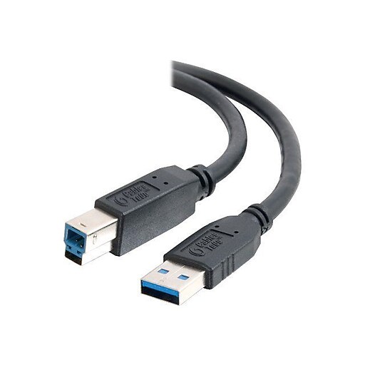 C2G ® 6.6' TypeA USB/TypeB USB Male/Male Data Transfer Cable, Black