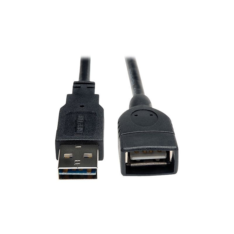 Tripp Lite 10' Universal Reversible USB 2.0 A Male to A Female Extension Cable, Black1 image 1