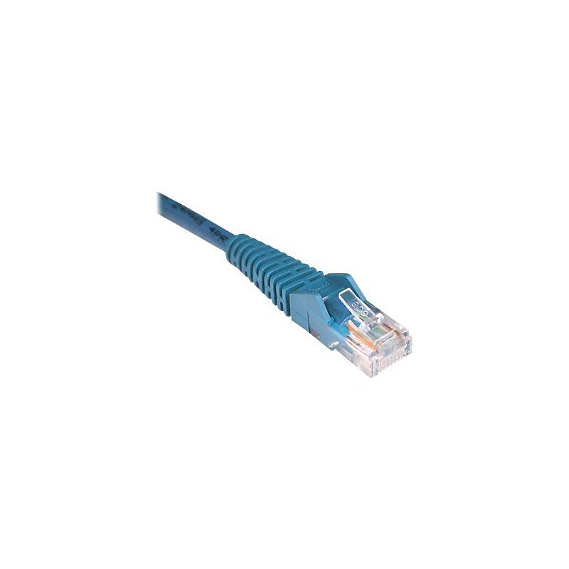 Tripp Lite 1' Cat5e RJ45/RJ45 Snagless Molded Cable, Blue (N001-001-BL) image 1