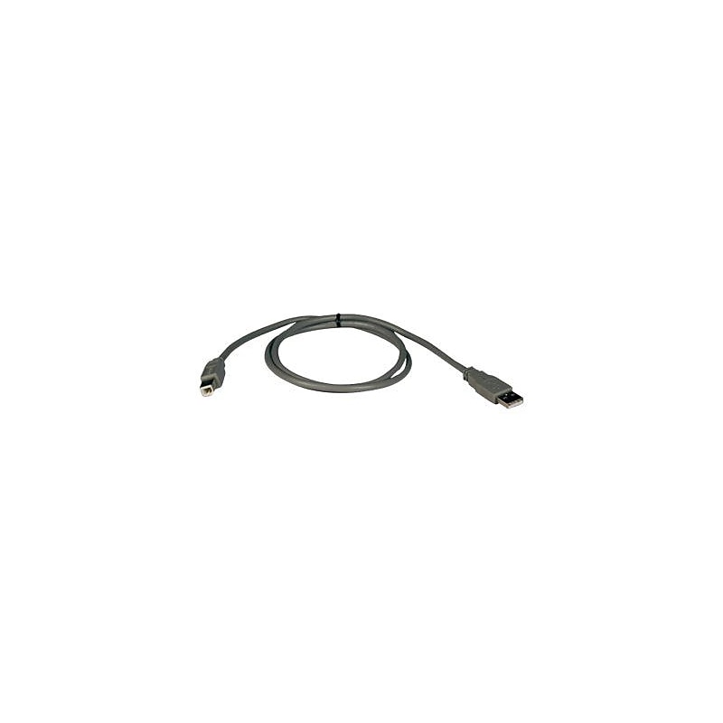 Tripp Lite 3' USB 2.0 A Male to B Male USB Cable, Gray (U021-003) image 1