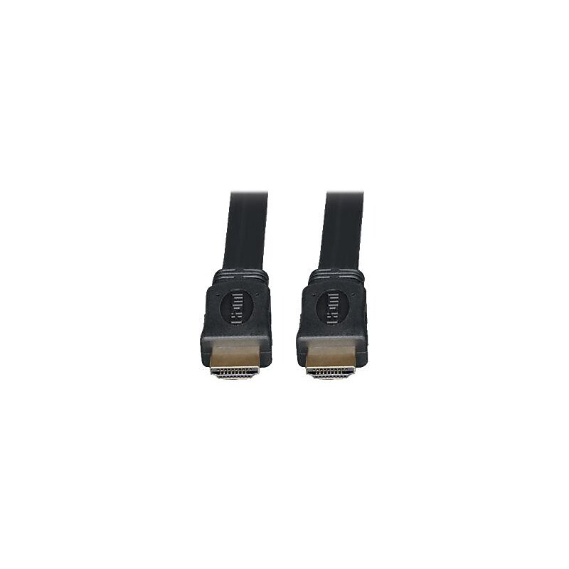 Tripp Lite 10' Flat High Speed HDMI to HDMI Gold HDMI Cable, Black image 1