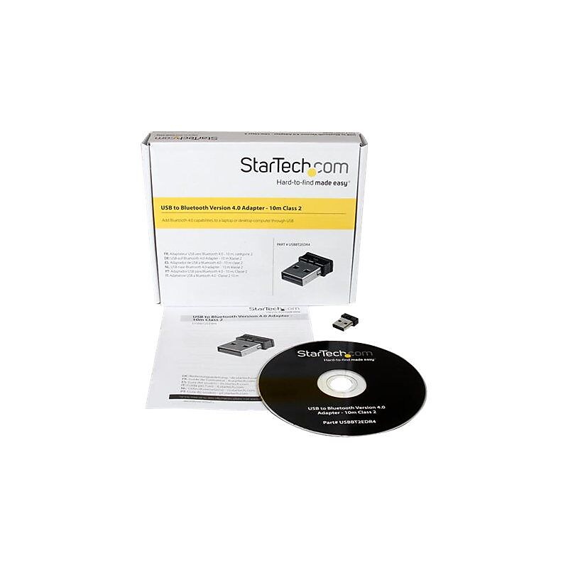 Startech® USBBT2EDR4 33' Mini USB Bluetooth 4.0 Adapter, Black image 1