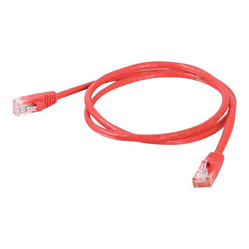 C2G 15197 7' RJ-45 Male to Male CAT5e Snagless Patch Cable, Red image 1