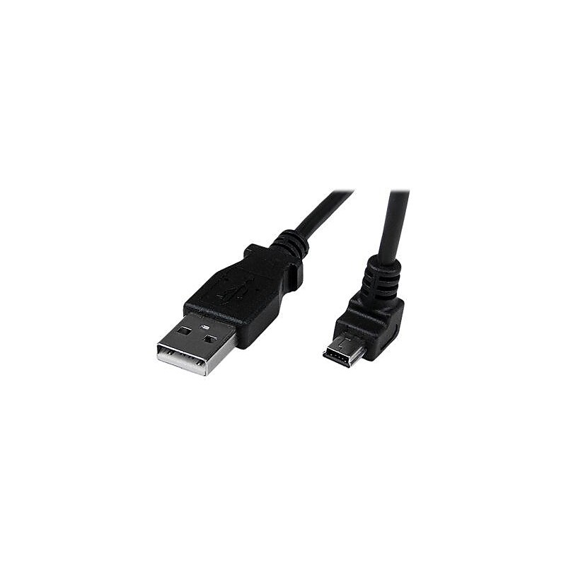 Startech® 78.7" Micro A to Down Angle Micro B USB 2.0 Cable, Black (USBAUB2MD) image 1