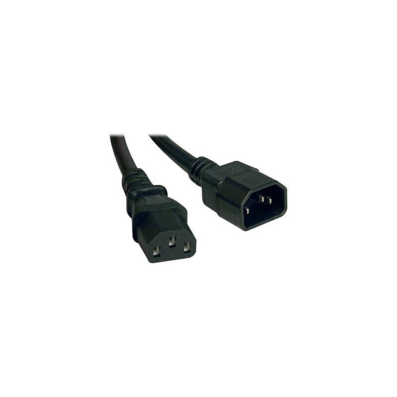 Tripp Lite 3' Extension Cord, 14 AWG, Black (P005-003) image 1