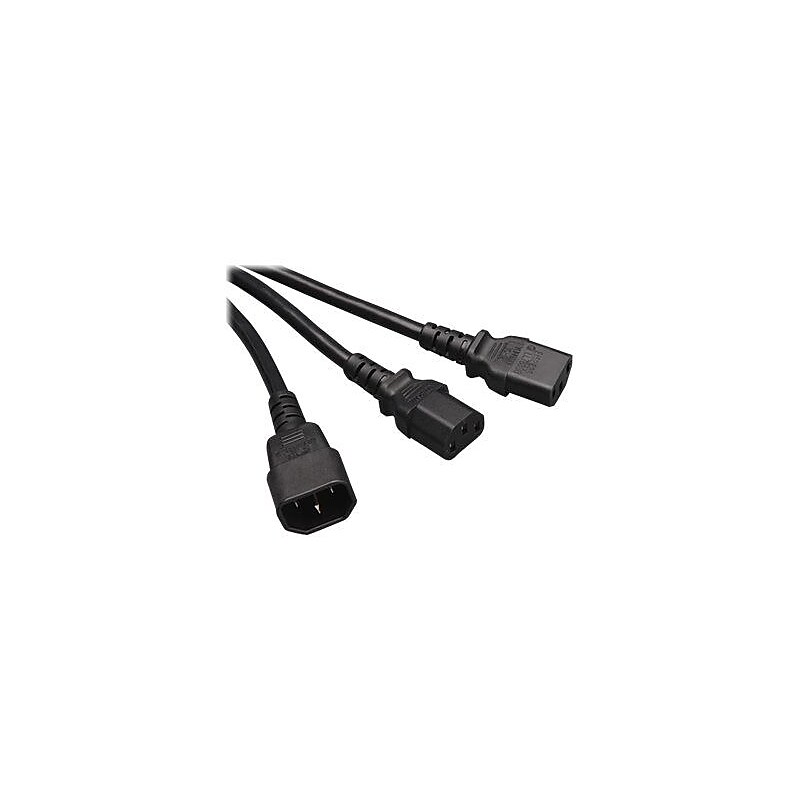 Tripp Lite P004-006-2C13 6' AC Power Extension Splitter Cable, Black12 image 1