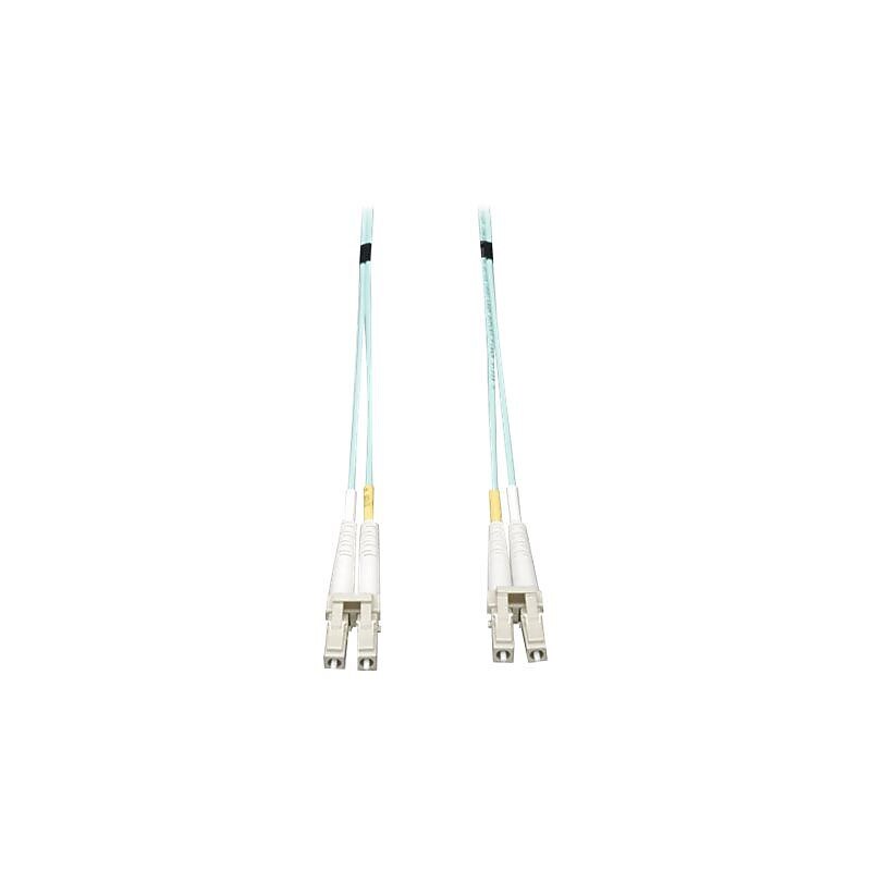 Tripp Lite 16' Fiber Optic LC/LC 10GB Duplex Patch Cable, Aqua image 1