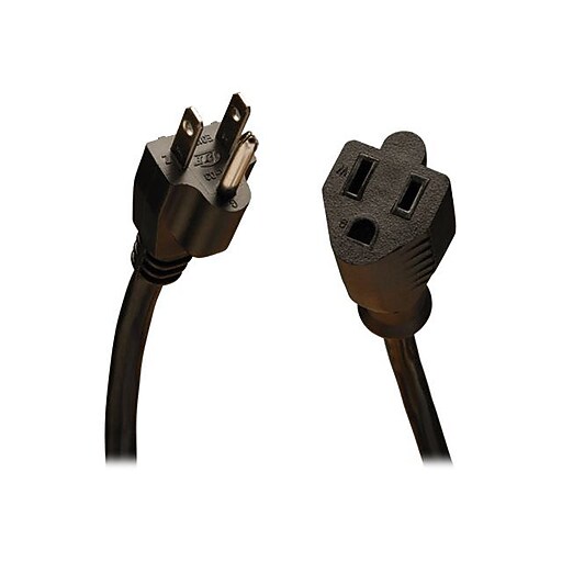 Tripp Lite 25' Extension Cord, 18 AWG, Black (P022025) Staples