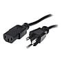 StarTech 12' NEMA5-15P to IEC 60320 C13 Power Cable, Male to Female, Black (PXT10112)~#|#~m001399326_sc7