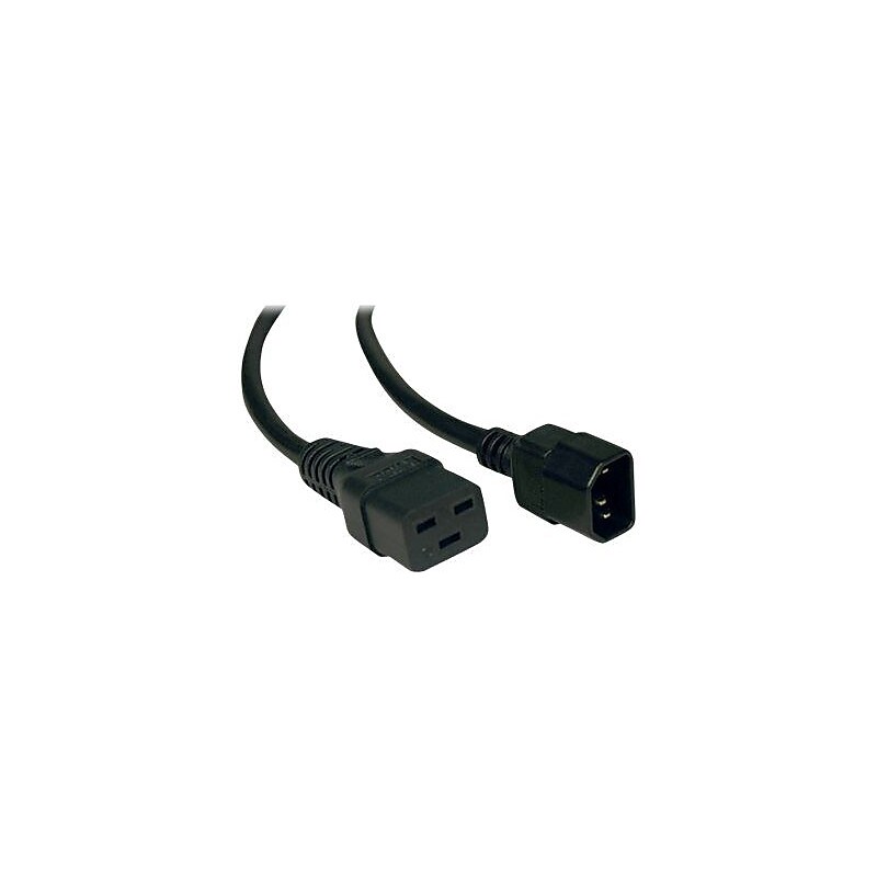 Tripp Lite 4' IEC-320-C19 to IEC-320-C14 Heavy Duty Power Cord, Black47 image 1