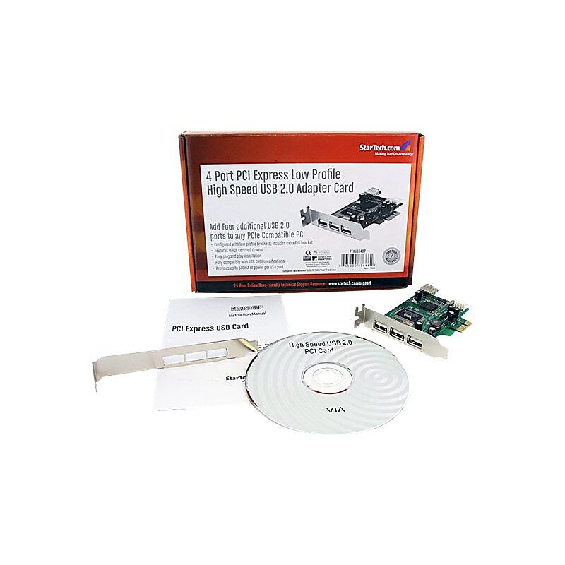StarTech PCIe Ethernet Adapter (PEXUSB4DP) image 1