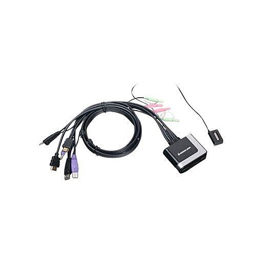 Iogear 2Port HD Cable KVM Switch with Audio Staples