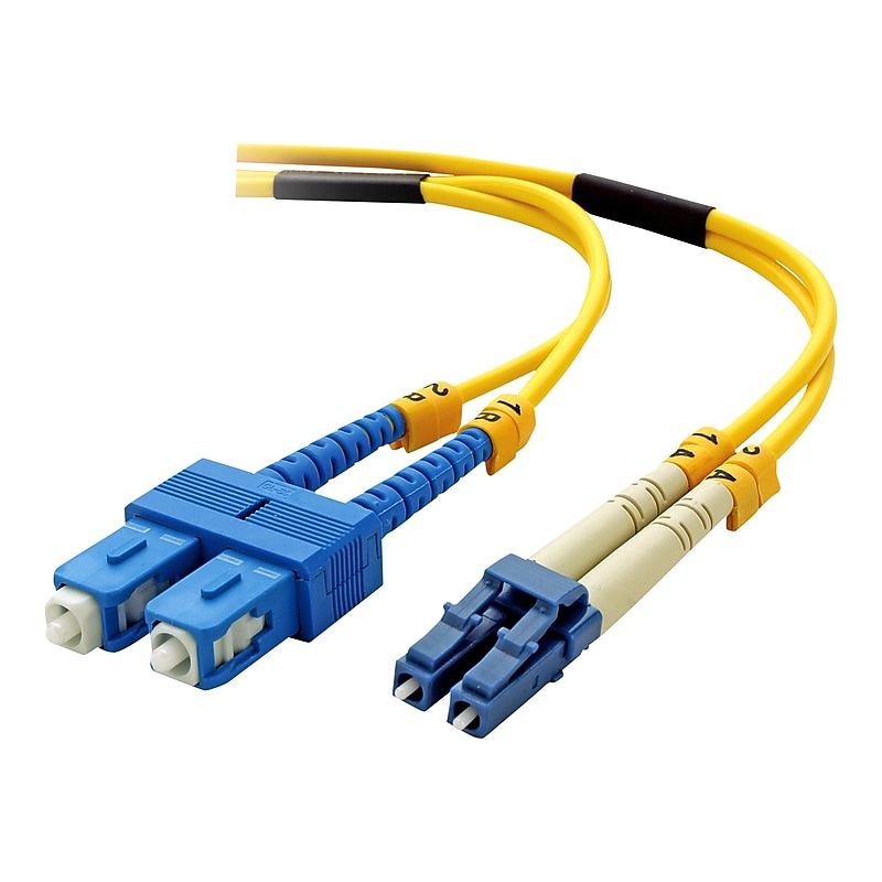Belkin™ F2F802L7 5 m LC/SC Male/Male Duplex 8.3/125 Singlemode Fiber Optic Patch Cable, Yellow image 1