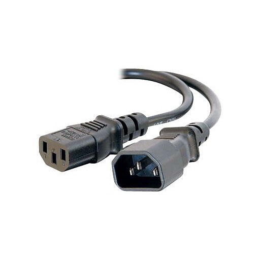 C2G SJT Computer Power Extension Cord, 16 AWG, 3 ft (L) Staples