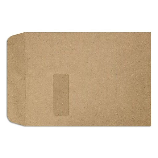 LUX Open End Window Envelopes 9" x 12", Grocery Bag Brown Staples