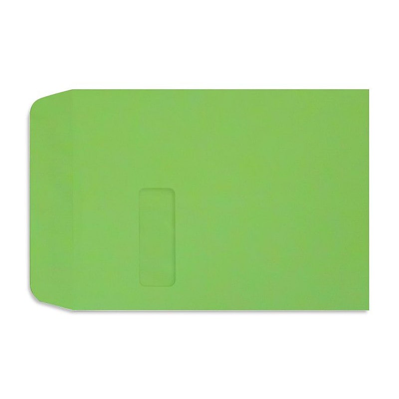 LUX 9" x 12" Open End Window Envelopes, Limelight Green image 1