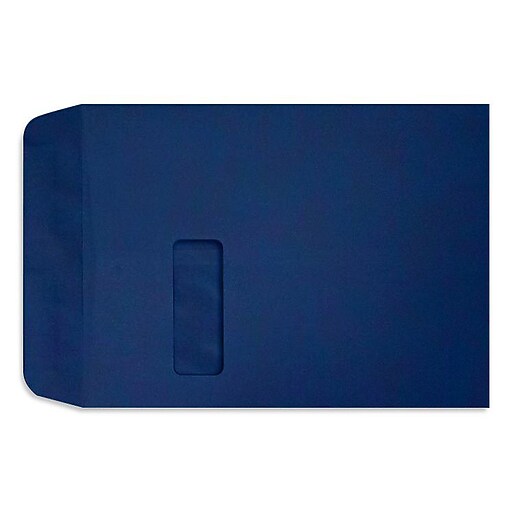 LUX Open End Window Envelopes 9" x 12"; Navy Blue Staples
