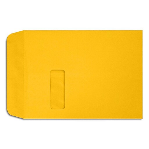 LUX Open End Envelopes 9" x 12", Sunflower Yellow Staples