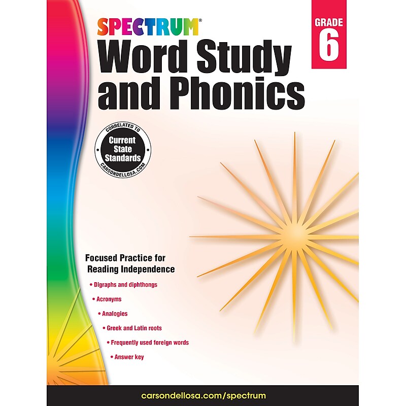 Spectrum Word Study and Phonics (Grade 6) image 1