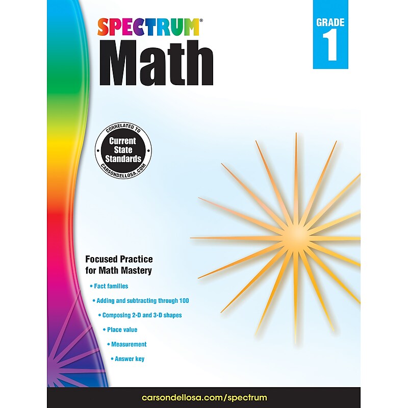 Spectrum Math Workbook (Grade 1) image 1