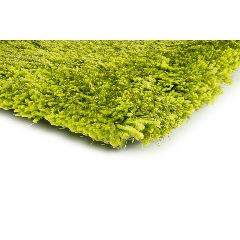 Shag Green/ Green Indoor Hand-made Polyester Area Rug (5' X 7') image 1