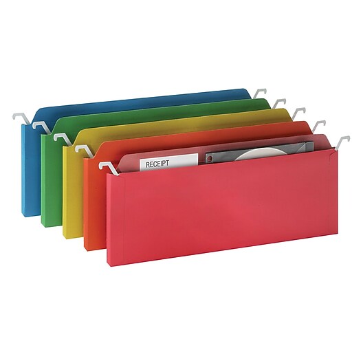 Find It® Mini Tab View Hanging File Folder, Assorted, 6/Pack Staples