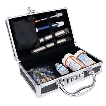 Vaultz® Locking Medicine Case With Handle, Black