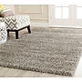 Safavieh Milan Shag 5'1" x 8' Rectangle Indoor Area Rug, Machine Made, Polypropylene, Grey (SG180-8080-5)~#|#~m001418788_sc7