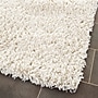 Safavieh Classic Ultra Shag 6' x 9' Rectangle Indoor Area Rug, Tufted, Polyester, White (SG240A-6)~#|#~m001418800_sc7