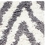 Safavieh Chevron Shag 4' x 6' Rectangle Indoor Area Rug, Tufted, Acrylic, Ivory/Grey (SG250C-4)~#|#~m001418839_sc7