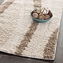 Safavieh Willow Shag 2'2" x 7' Runner Indoor Area Rug, Machine Made, Polypropylene, Cream/Dark Brown (SG451-1128-27)~#|#~m001418883_sc7