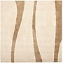 Safavieh Willow Shag 6'7" x 6'7" Square Indoor Area Rug, Machine Made, Polypropylene, Cream/Dark Brown (SG451-1128-7SQ)~#|#~m001418896_sc7