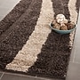 Safavieh Willow Shag 2'2" x 11' Runner Indoor Area Rug, Machine Made, Polypropylene, Dark Brown/Beige (SG451-2813-211)~#|#~m001418902_sc7