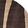 Safavieh Willow Shag 6'7" Round Indoor Area Rug, Machine Made, Polypropylene, Dark Brown/Beige (SG451-2813-7R)~#|#~m001418911_sc7