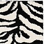 Safavieh Zebra Shag 2'3"' x 7' Runner Indoor Area Rug, Machine Made, Polypropylene, Ivory/Black (SG452-1290-27)~#|#~m001418919_sc7