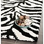 Safavieh Zebra Shag 5'3" x 7'6" Rectangle Indoor Area Rug, Machine Made, Polypropylene, Ivory/Black (SG452-1290-5)~#|#~m001418920_sc7