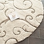 Safavieh Florida Sydney Shag 5' Round Indoor Area Rug, Machine Made, Polypropylene, Cream/Beige (SG455-1113-5R)~#|#~m001418984_sc7