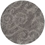 Safavieh Florida Sydney Shag 6'7" Round Indoor Area Rug, Machine Made, Polypropylene, Grey (SG455-8013-7R)~#|#~m001418999_sc7