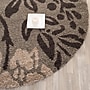 Safavieh Florida Ruby Shag 6'7" Round Indoor Area Rug, Machine Made, Polypropylene, Smoke/Dark Brown (SG456-7928-7R)~#|#~m001419021_sc7
